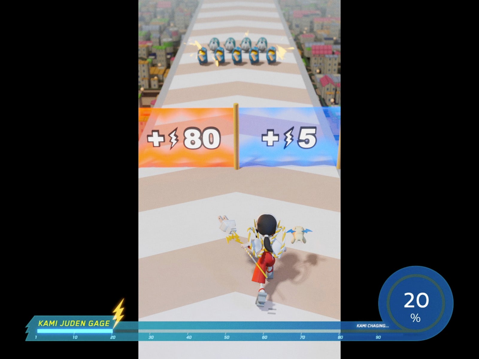 ソフトバンク新CM「神ジューデンガール」篇より（提供写真）