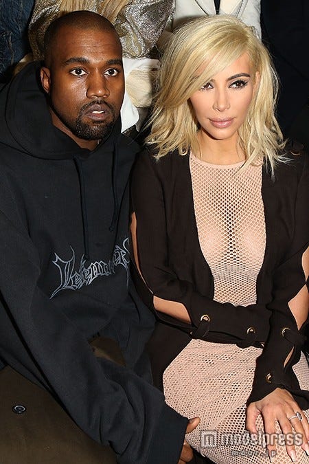 カニエ・ウェスト、キム・カーダシアン(Photo by Getty Images)