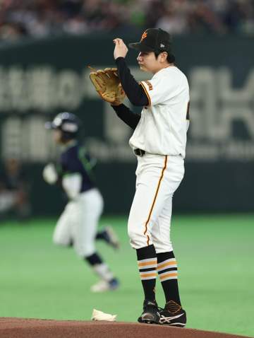 巨人・竹丸 プロ初被弾は先頭打者アーチ 二回以降は安定感取り戻す