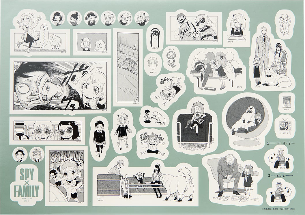 「SPY×FAMILY」原作絵ステッカー（C）MEN’S NON-NO 2024年1・2月合併号／集英社（C）遠藤達哉／集英社