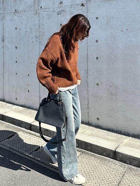 ブラウンニットコーデ1