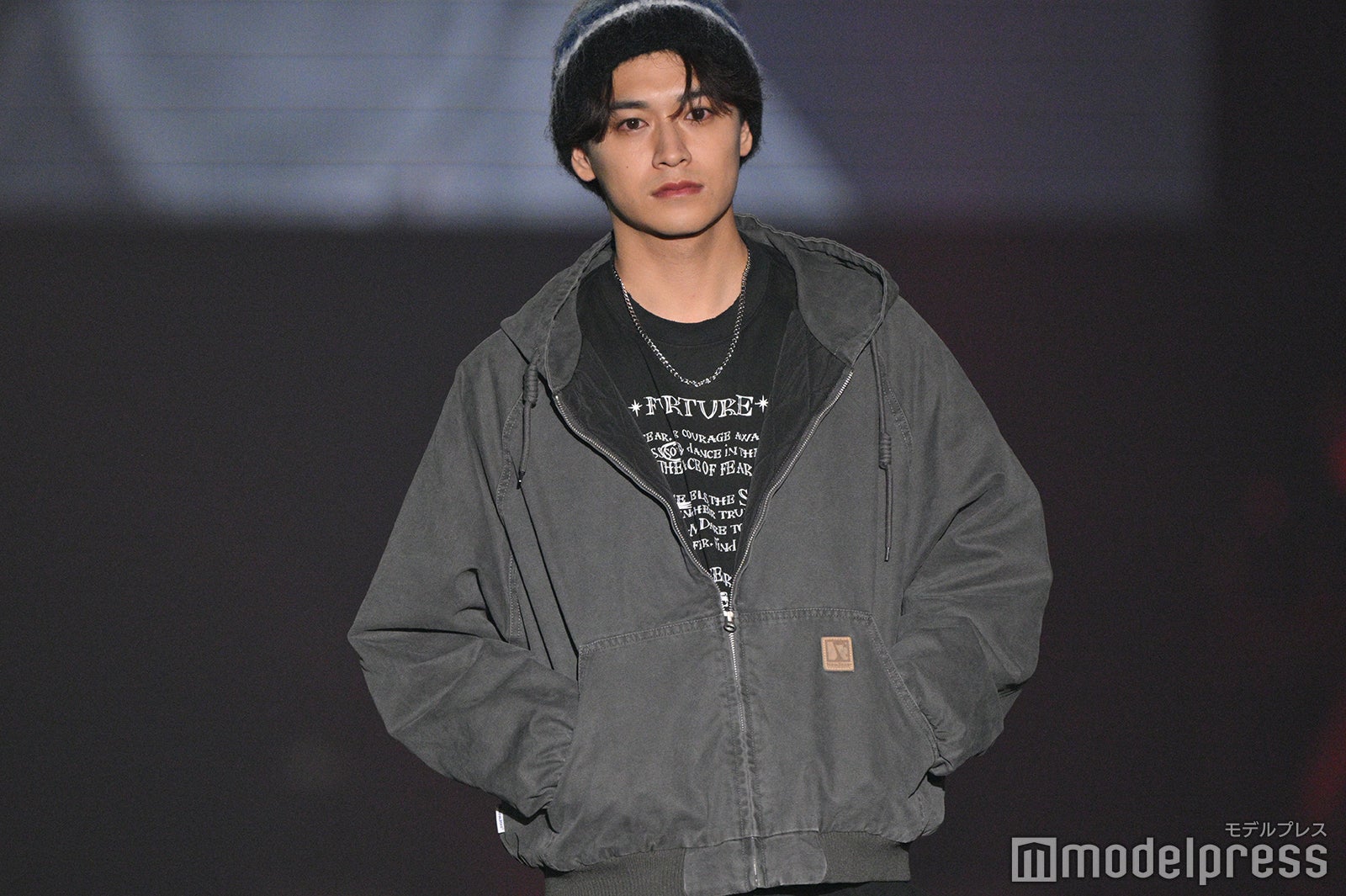 井上想良、微笑みウインクにキュン モノトーンコーデで登場【TGC北九州2024】