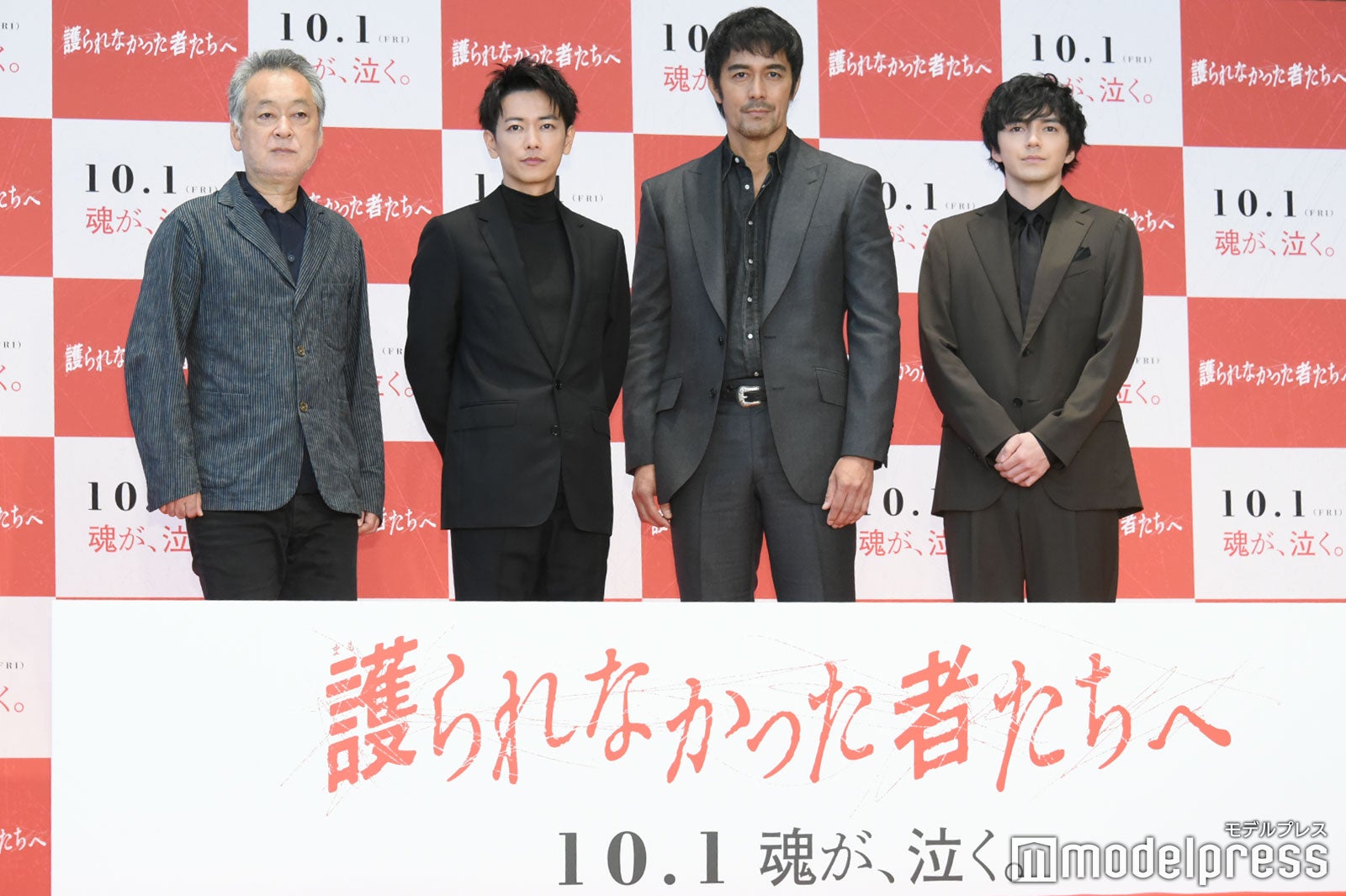 瀬々敬久監督、佐藤健、阿部寛、林遣都 （C）モデルプレス