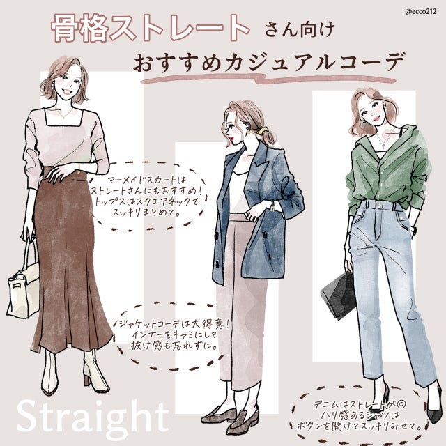 骨格 ストレート 販売 似合う 服