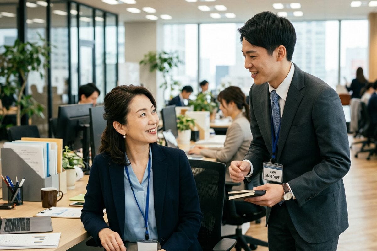 新社会人と上司のイメージ
