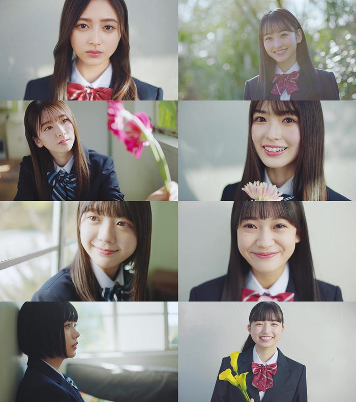 (左上から時計回りに)井上和、一ノ瀬美空、小川彩、奥田いろは、五百城茉央、中西アルノ、冨里奈央、菅原咲月/乃木坂46YouTubeチャンネル「乃木坂配信中」より