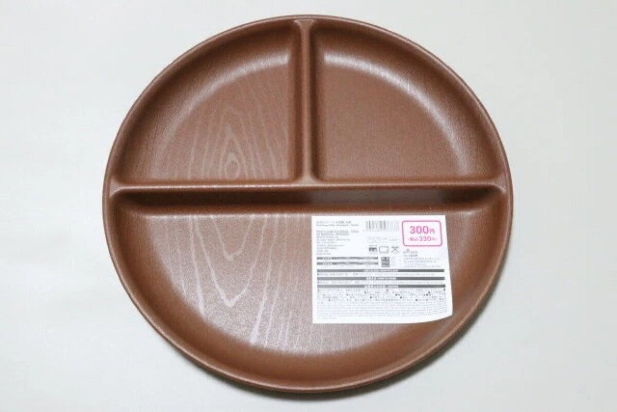 ダイソー 仕切りプレート(木目調、丸型) パッケージ ダイソー 仕切りプレート(木目調、丸型) パッケージ