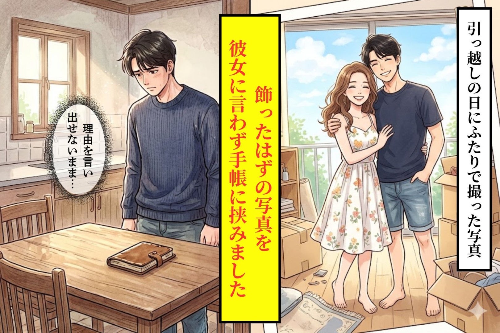 「ああ、ちょっと借りてる」としか言えなかった俺が、写真の裏にこっそり書いていた一言