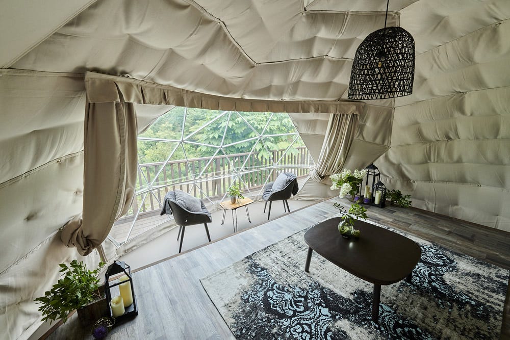 日比谷花壇の初グランピング施設「リラックスふじの」神奈川に誕生