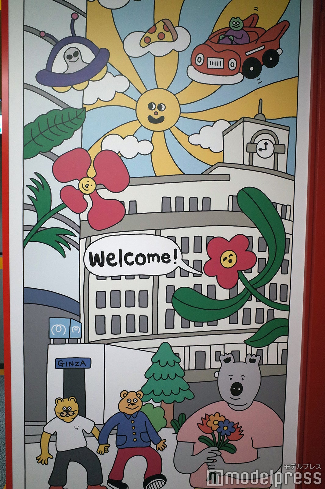 エレベーターホール7~10階はYuji Oda氏、3～6階はmegumi yamazaki氏のアート作品がある／lyf銀座東京（C）モデルプレス