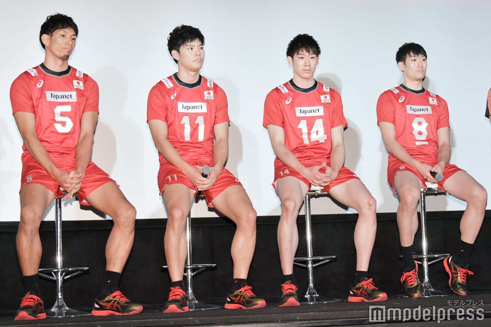 （左から）福澤達哉、西田有志、石川祐希、柳田将洋（C）モデルプレス