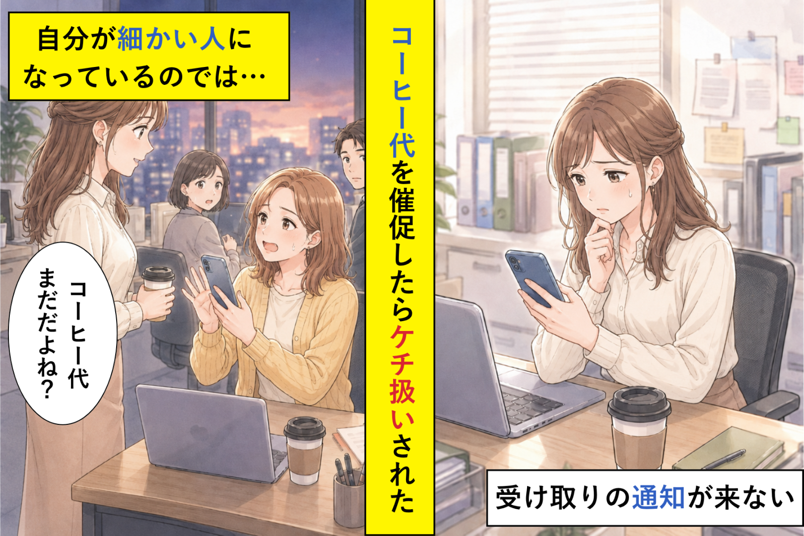 「コーヒー代、まだだよね？」退勤前に同僚へ聞いた私が、ケチ扱いされた話