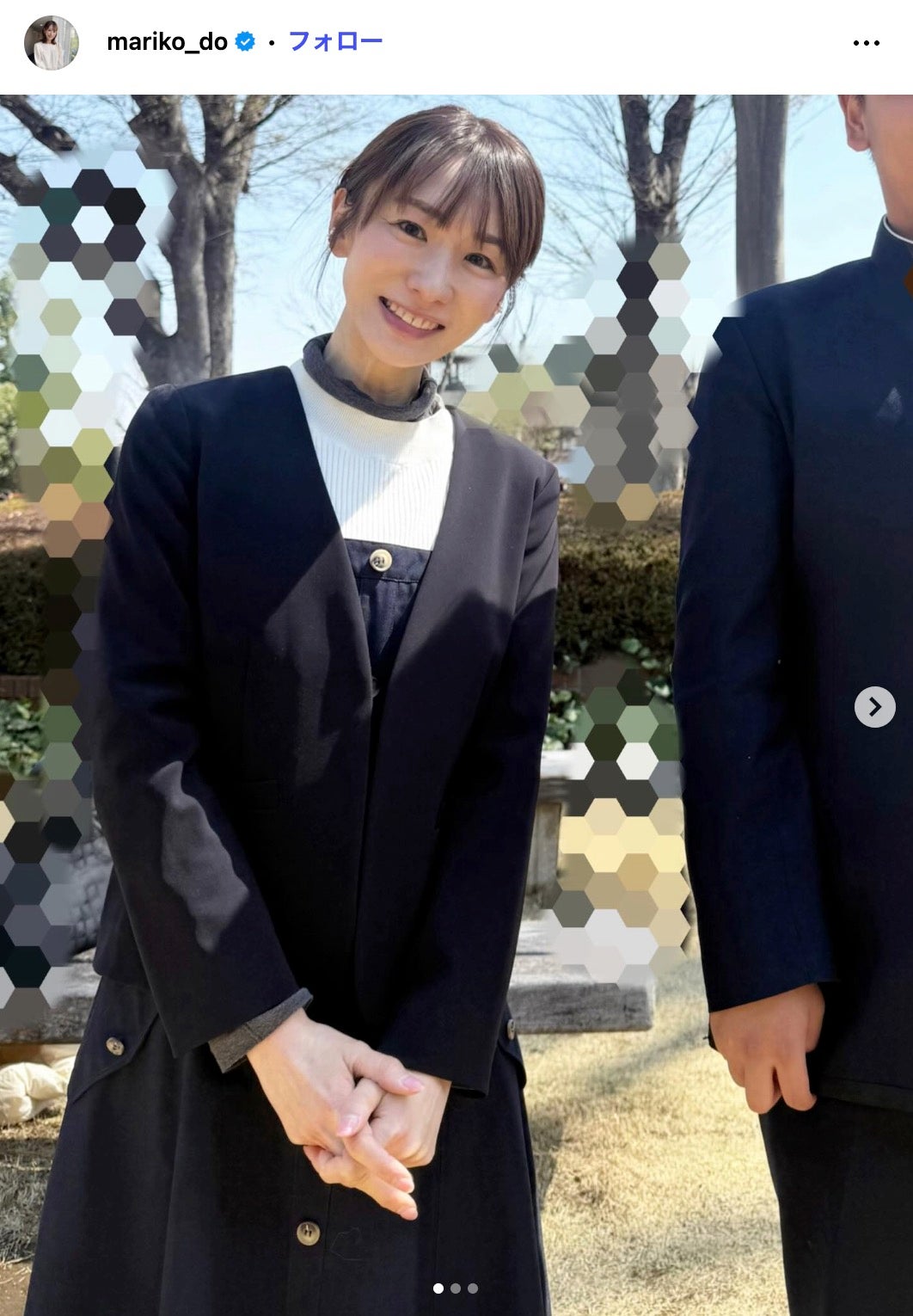 堂真理子アナInstagramより