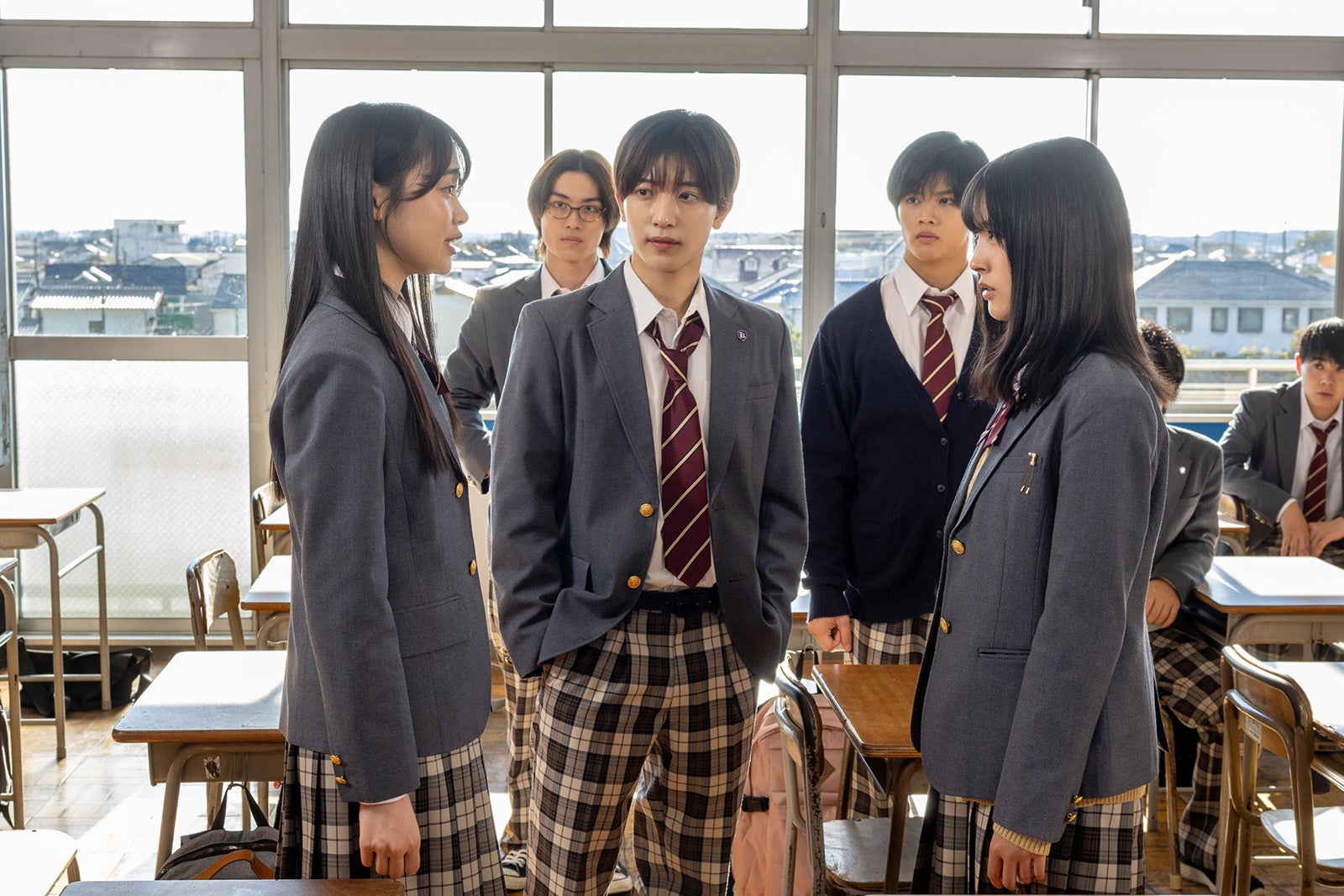 林芽亜里、檜山光成、中村嶺亜、菅田琳寧、川床明日香「先生さようなら」第5話（C）八寿子／小学館／「先生さようなら」製作委員会