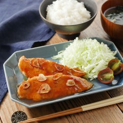 ささみで大満足おかず。にんにく香るささみのガリバタ醤油ソテー