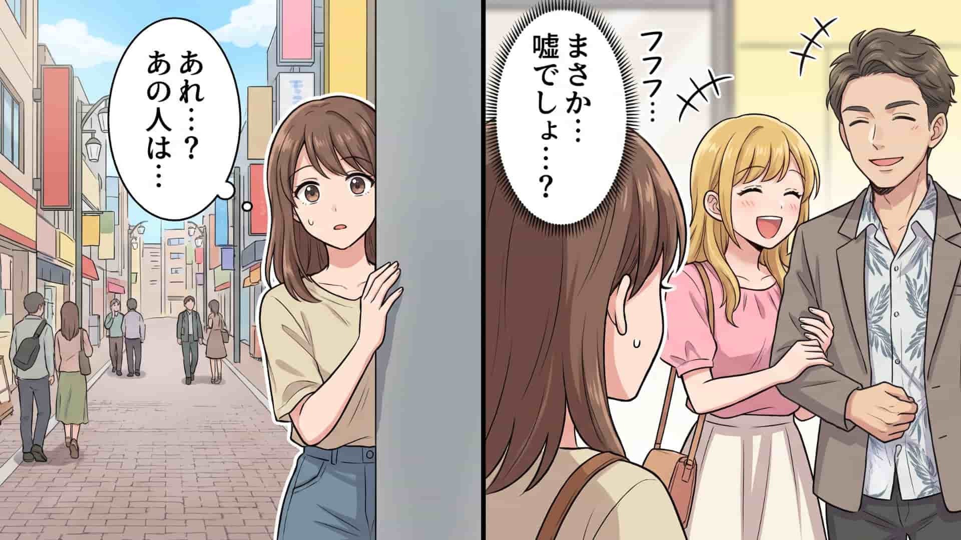 【バイト】「あ、見られちゃった？」同僚と店長がデート！？まさかの光景を目にした主人公は、ある行動を...！