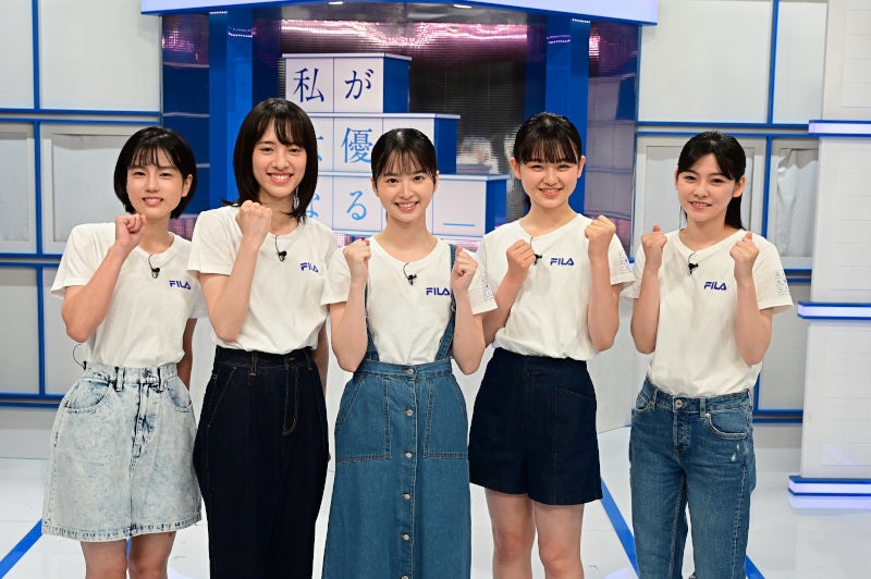 （左から）三浦涼菜、赤穂華、飯沼愛、武山瑠香、渋谷風花（C）TBS