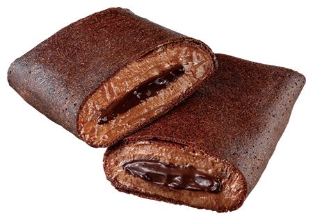 Uchi Cafe盛りすぎ!くちどけショコラクレープ税込248円/提供画像