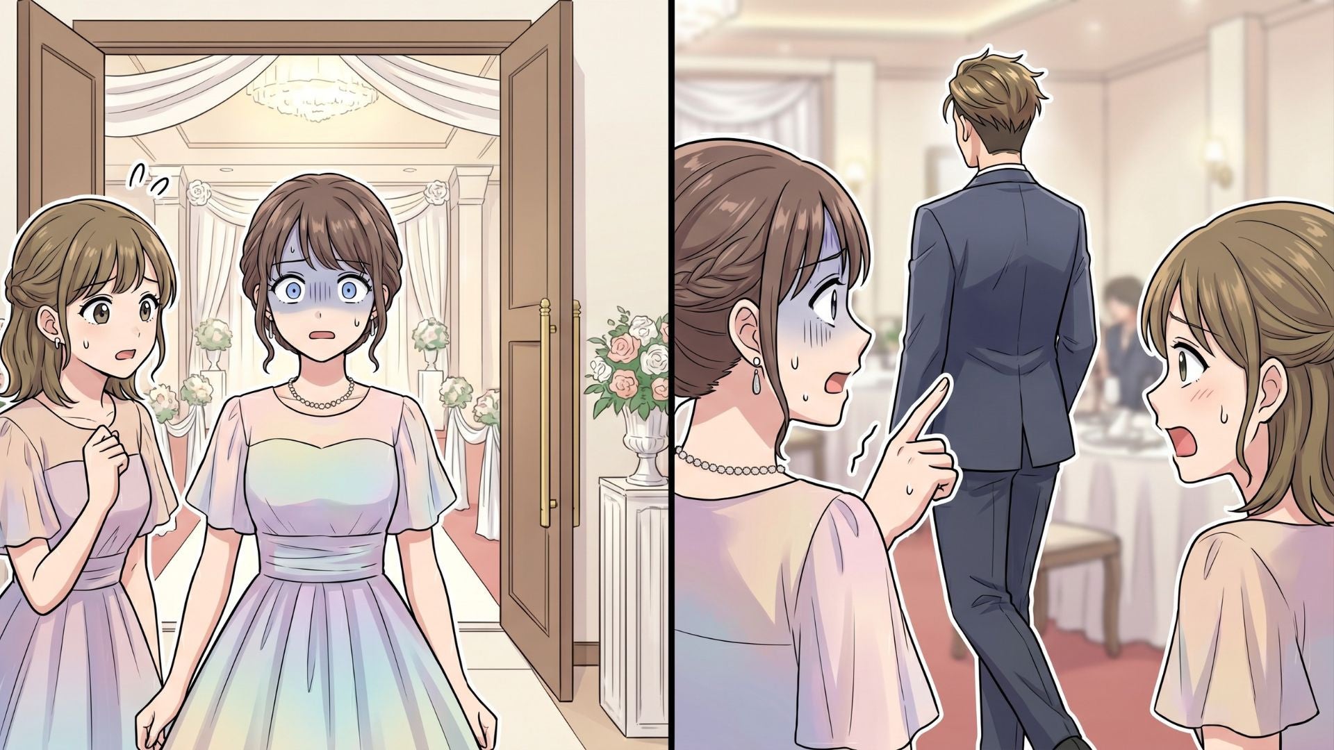 【衝撃展開】友人の結婚式へ。会場で“まさかの人物”と遭遇して、大パニック状態に...！？