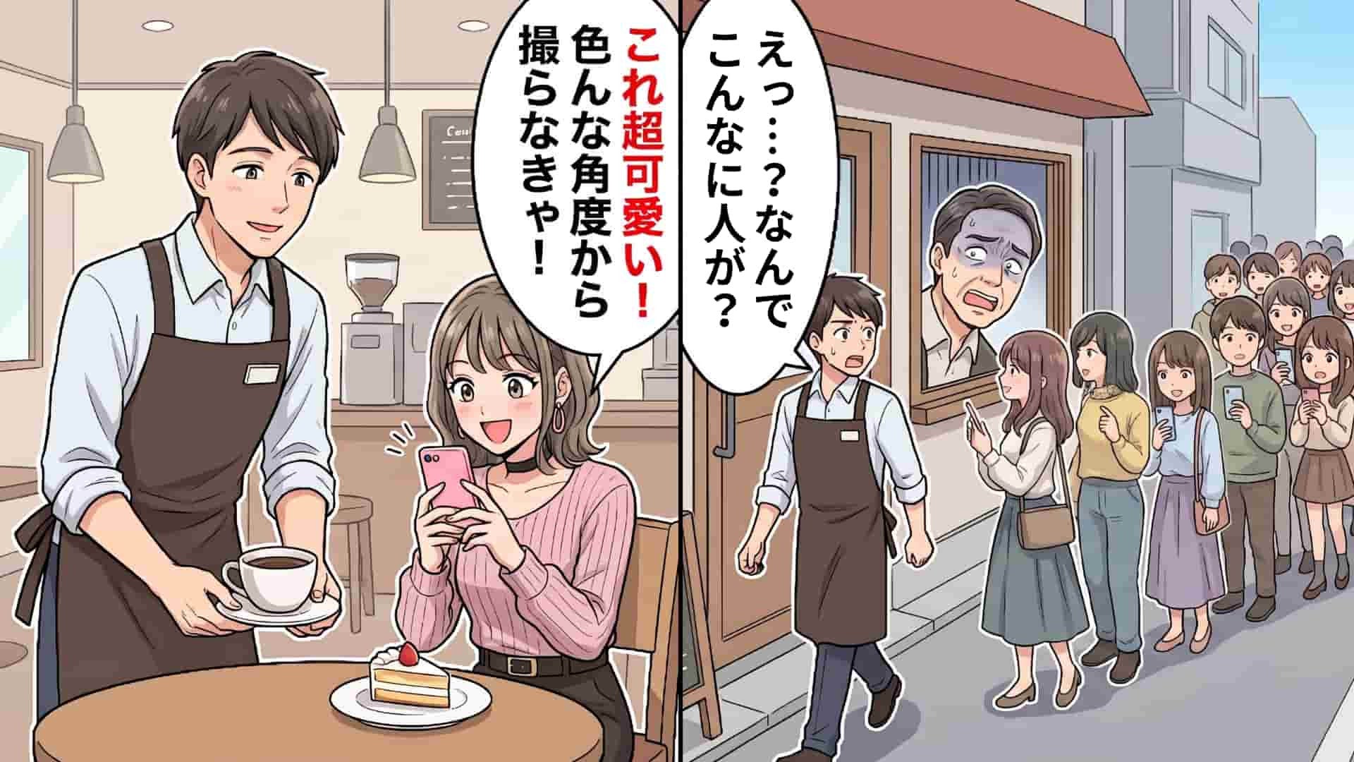 【バイト】いつも静かなカフェに“突然の大行列”！？店長と私が大パニックに陥った、【予想外の出来事】とは…！