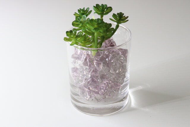 ダイソー　インテリアクラッシュストーン（パープル）　使用例