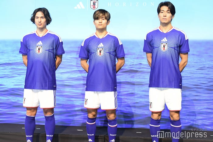 (左から)南野拓実選手、久保建英選手、中村敬斗選手(C)モデルプレス