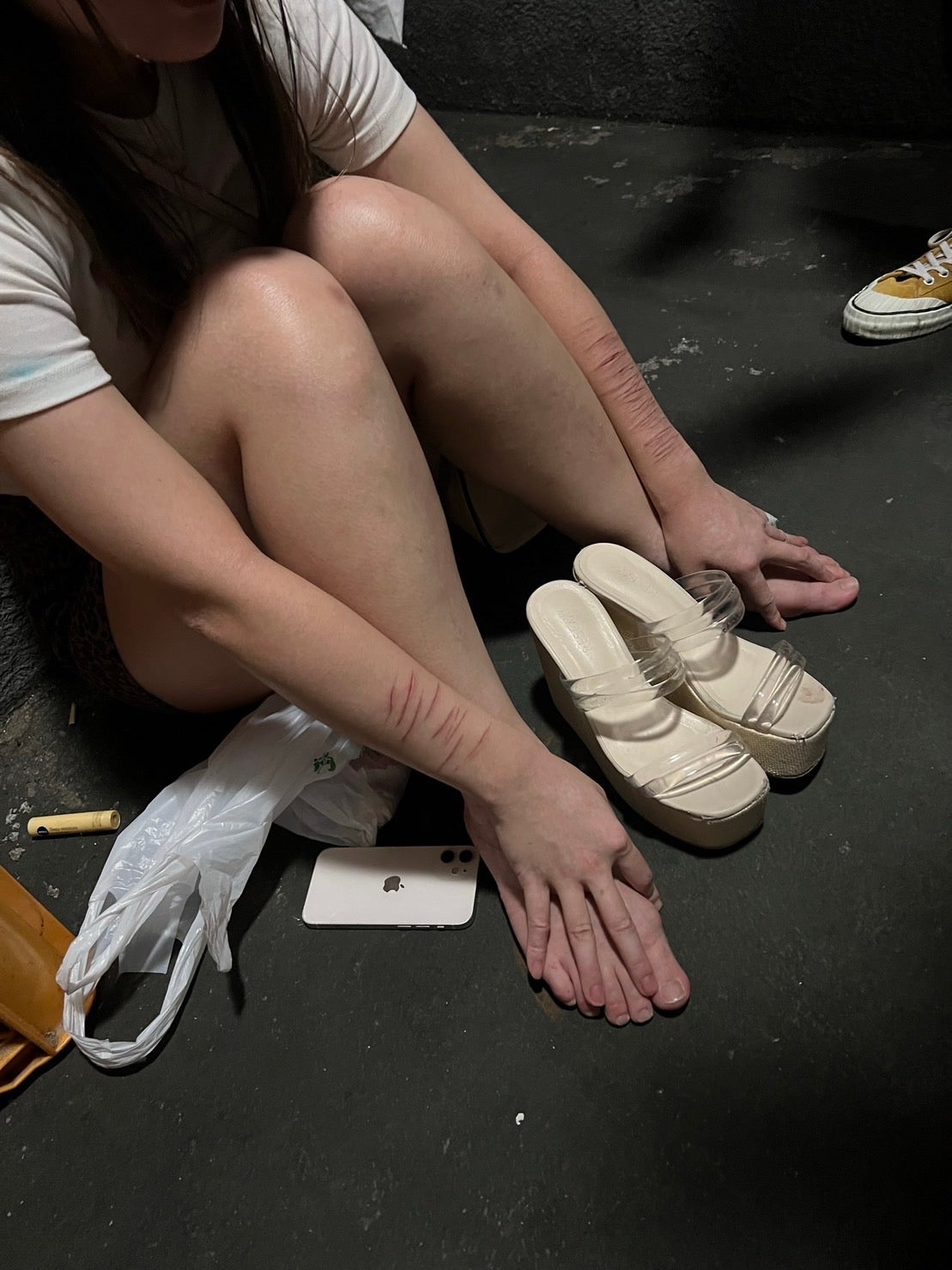 映画「頂き女子」撮影風景（提供写真）