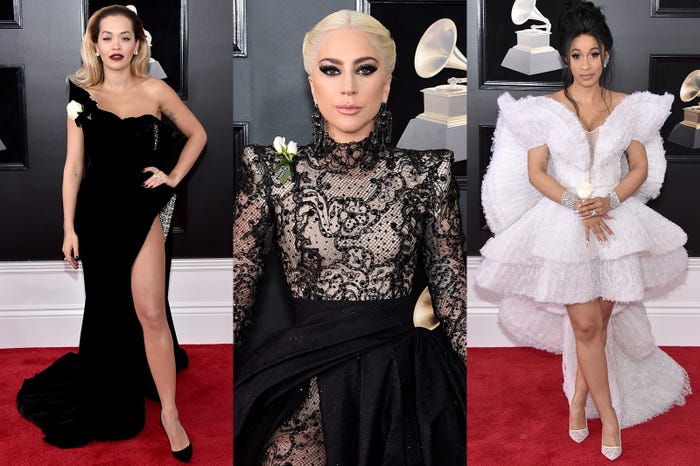 「第60回グラミー賞」リタ・オラ、レディー・ガガ、カーディ・B/写真:Getty Images)
