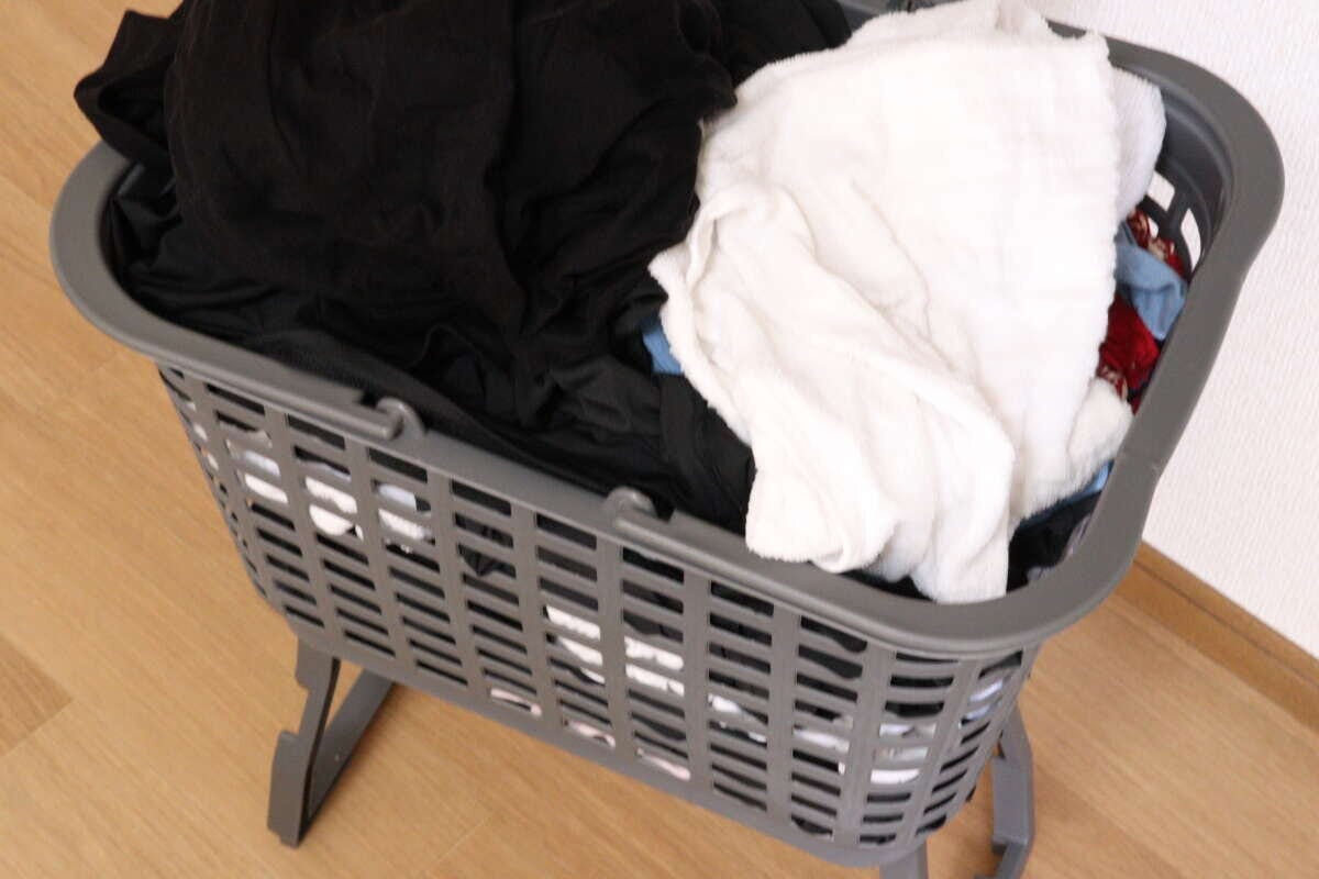 高さが変えられるバスケット　使用例