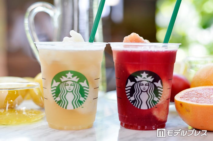 （左から）ティバーナ フローズン ティー ハーバル レモネード、ティバーナ フローズン ティー グレープフルーツ ＆ トマト （C）モデルプレス