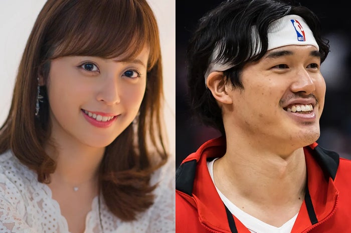 久慈暁子アナ、夫・渡邊雄太選手と密着ショット公開 NBA撤退にメッセージ