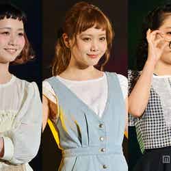 「日本女子博覧会－JAPAN GIRLS EXPO 2014－」に出演した（左より）三戸なつめ、田中里奈、青柳文子