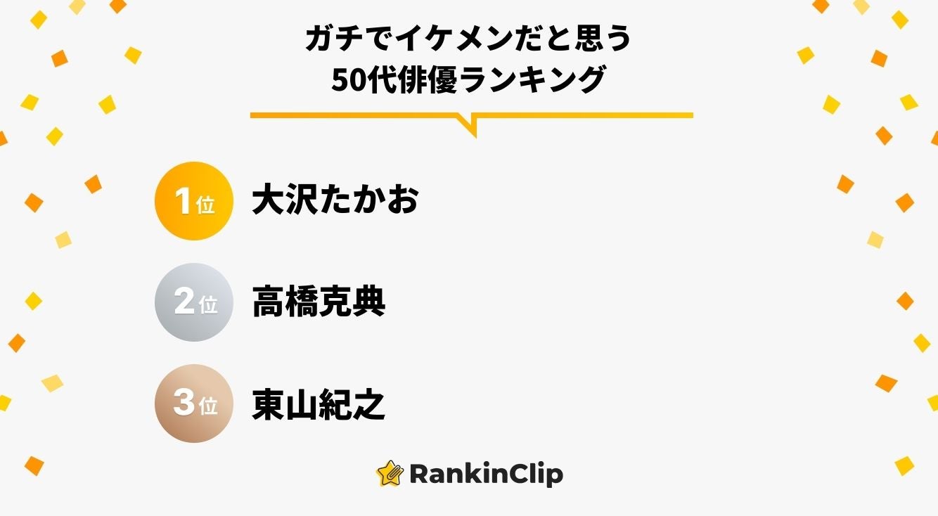 ガチでイケメンだと思う50代俳優ランキング モデルプレス