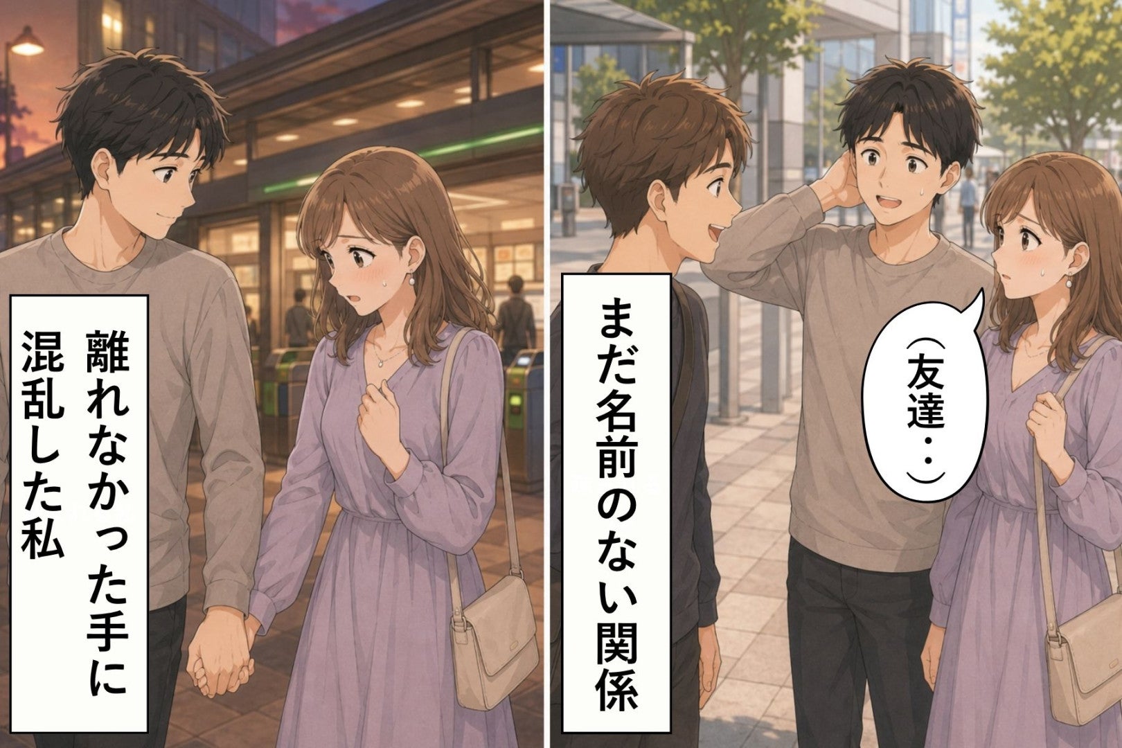 「友達だよ」と紹介されて傷ついた帰り道、彼は私の手を離さなかった