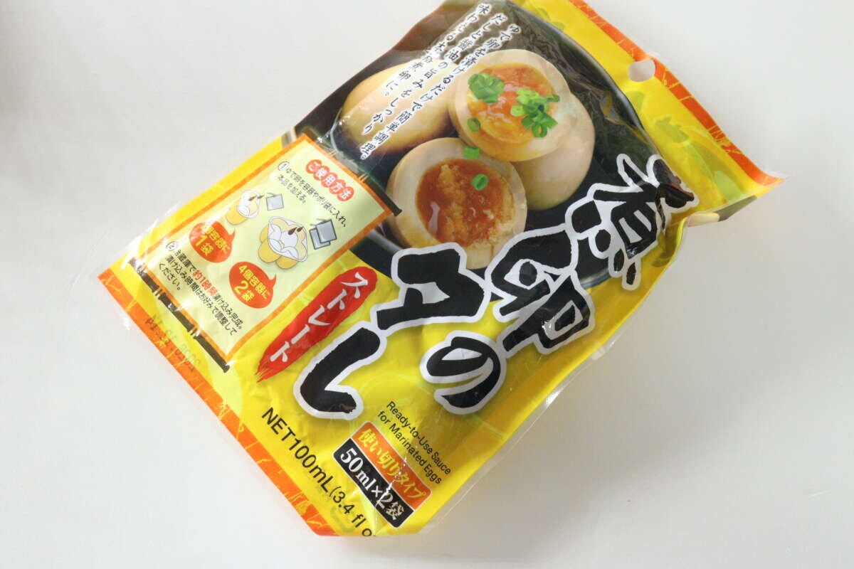 黄色いパッケージのダイソー「煮卵のタレ