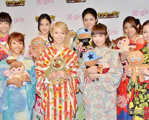 E-girls、しっとり浴衣姿を披露 七夕の願い事を明かす