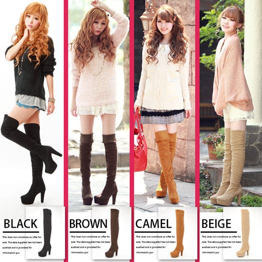 10cm太ヒール超美脚ニーハイブーツ