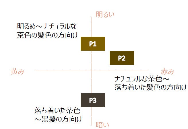 「パウダリーアイブロウ」チャート（画像提供：株式会社セザンヌ化粧品）