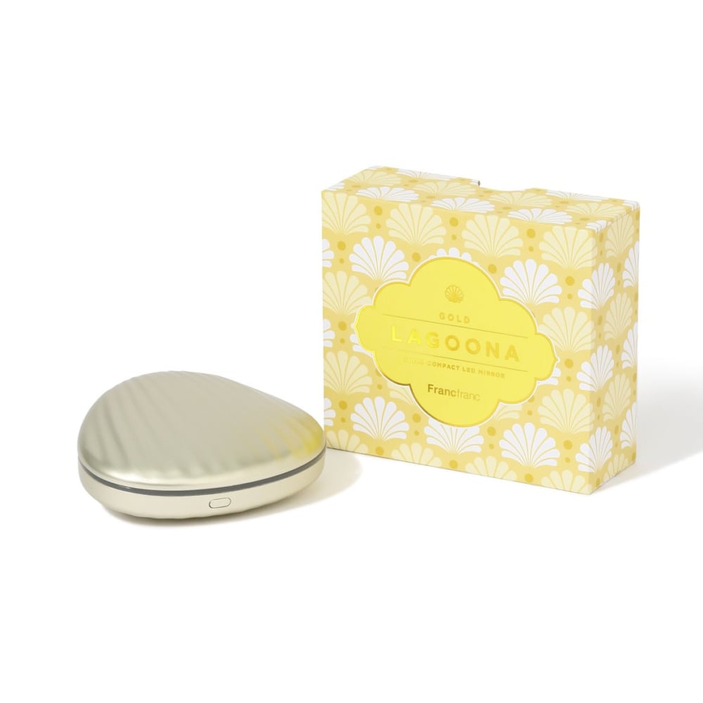 ラグーナLEDダブルコンパクトミラーゴールド