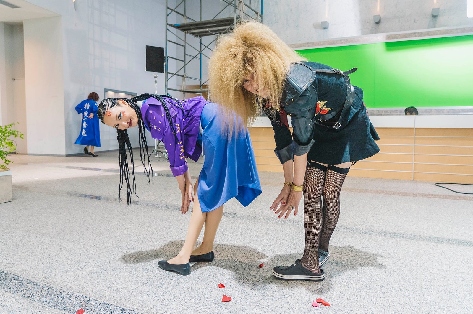 イベントで公開されたメイキング写真（C）2021「地獄の花園」製作委員会