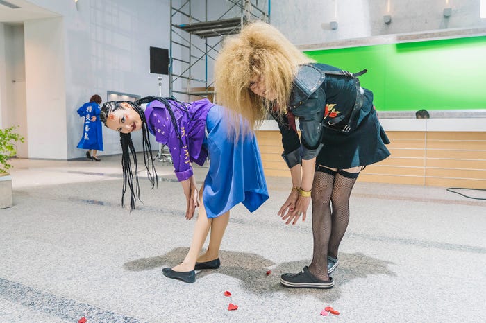 イベントで公開されたメイキング写真(C)2021「地獄の花園」製作委員会