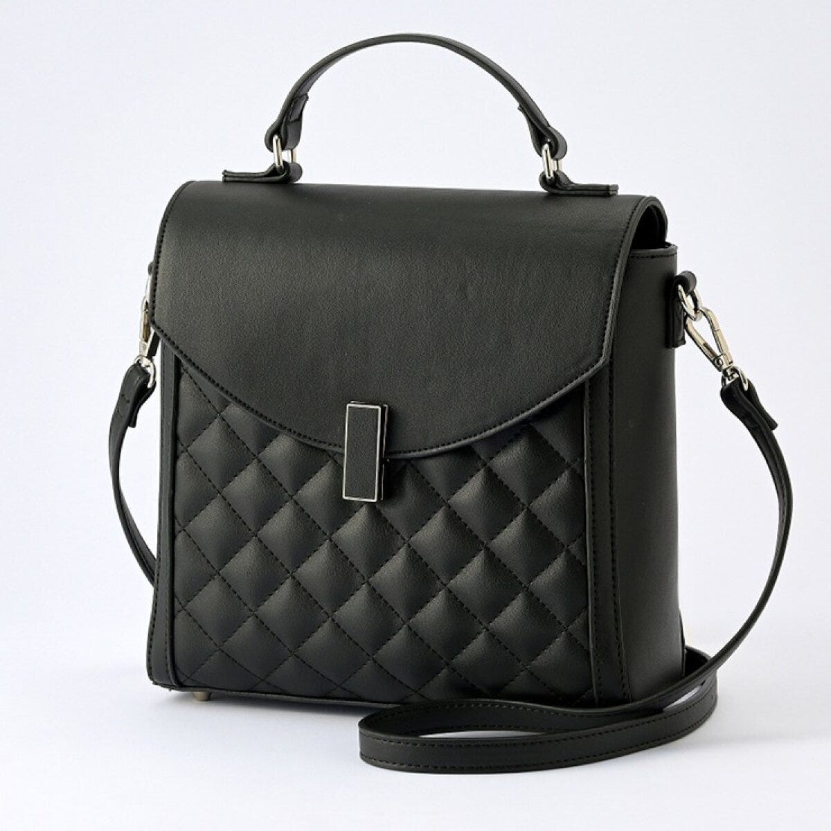 2026しまむらレディース黒2WAYバッグ