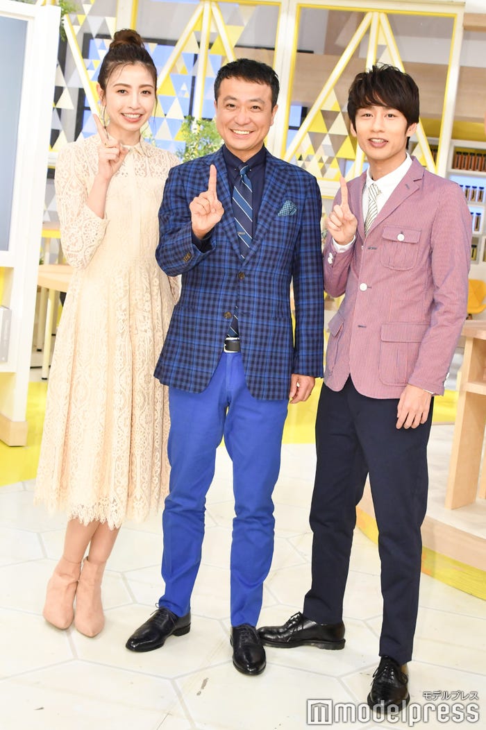 (左から)片瀬那奈、中山秀征、中丸雄一(C)モデルプレス