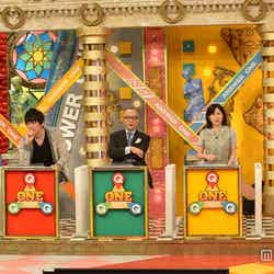 （左から）菊地亜美、博多大吉、山田五郎、岡江久美子、トシ／（C）東海テレビ
