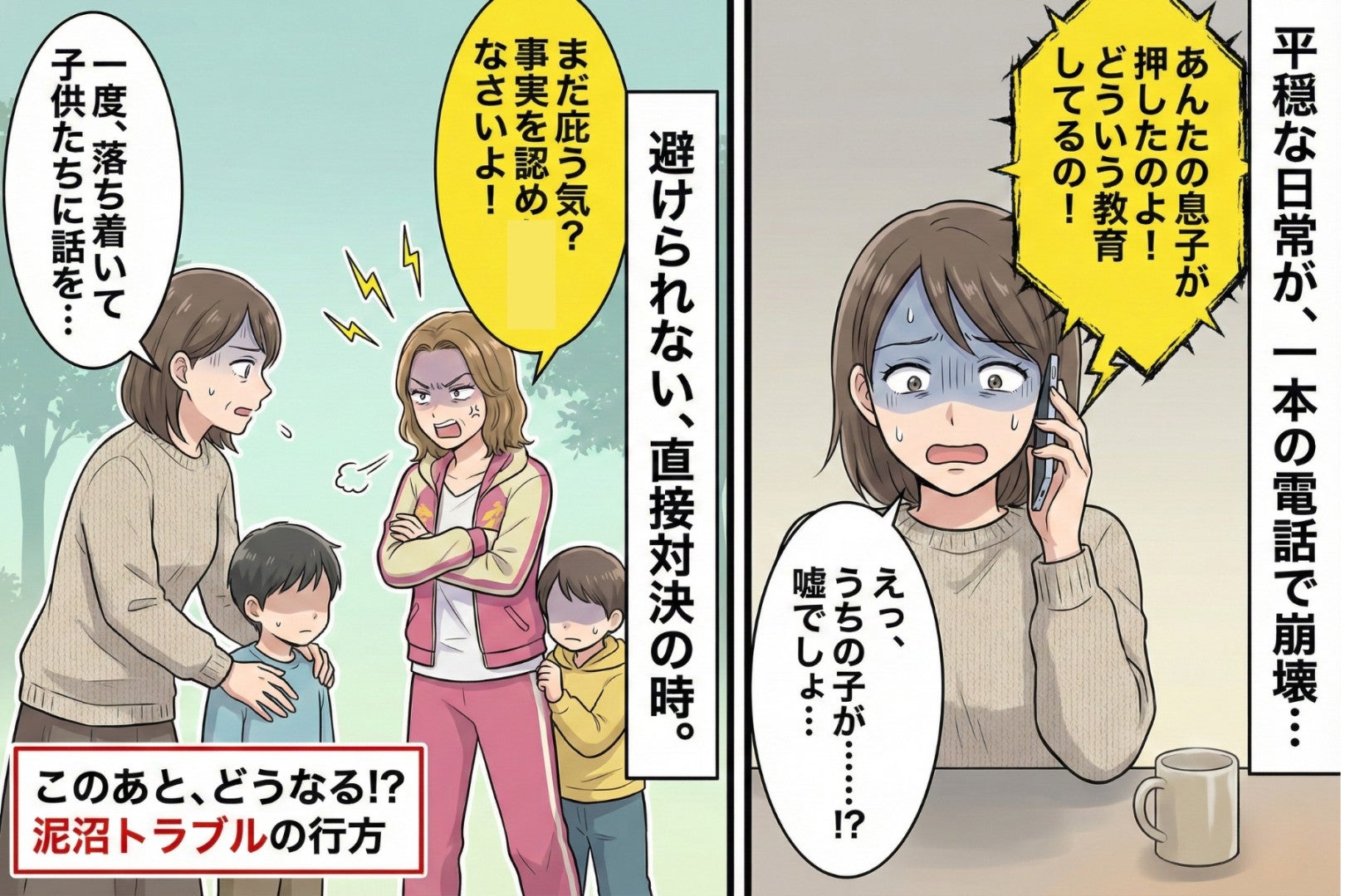 ママ友「うちの子が正しい」→目の前の子ども達に確認したら、話がひっくり返った