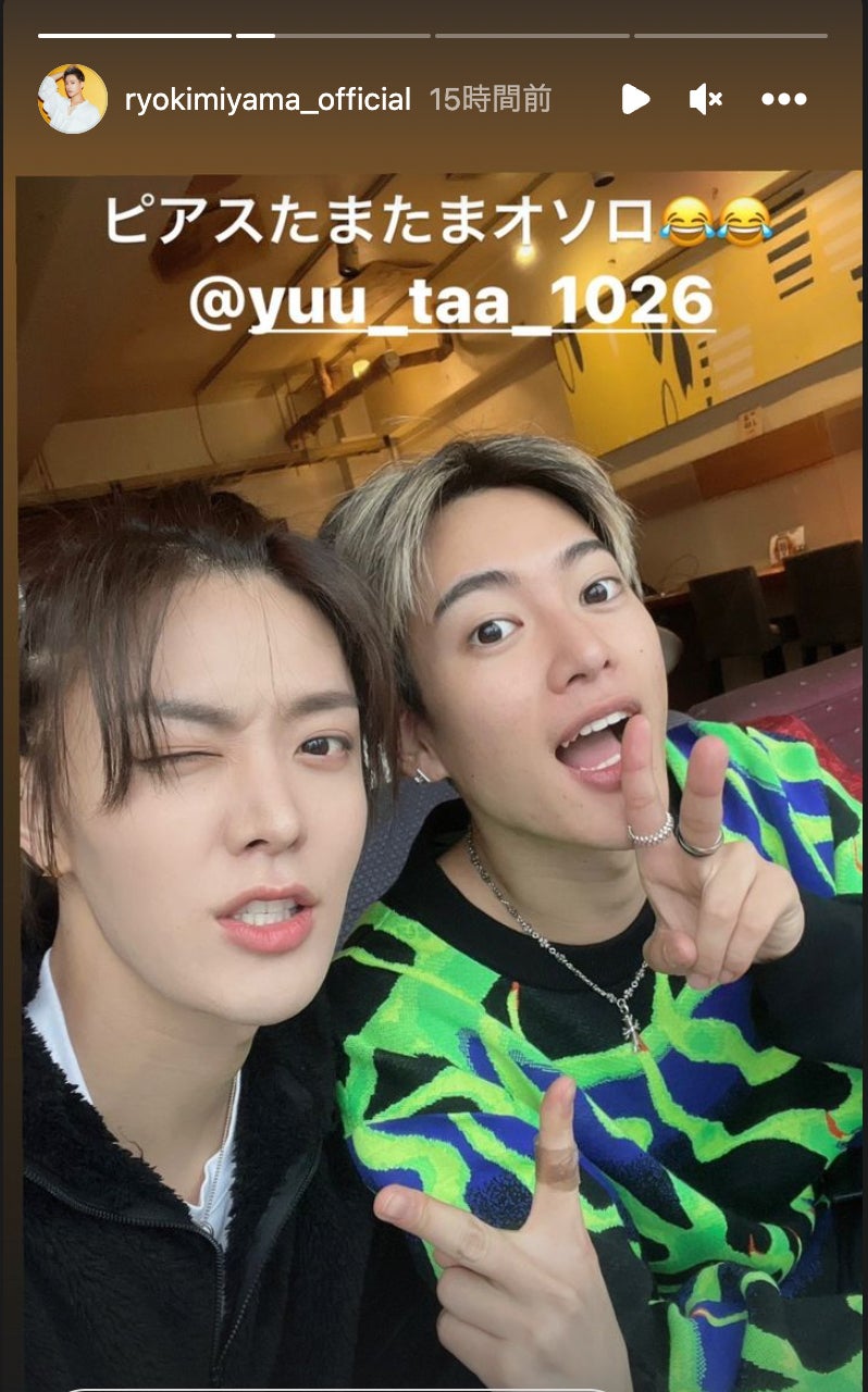 RYOKI Instagramストーリーズより