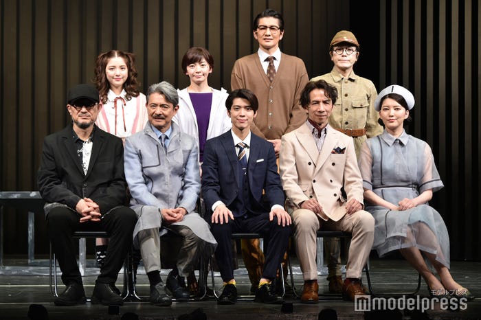 「こどもの一生」取材会に出席した(上段左から)川島海荷、田畑智子、丸山智己、ROLLY(下段左から)G2、升毅、松島聡、今井朋彦、朝夏まなと (C)モデルプレス