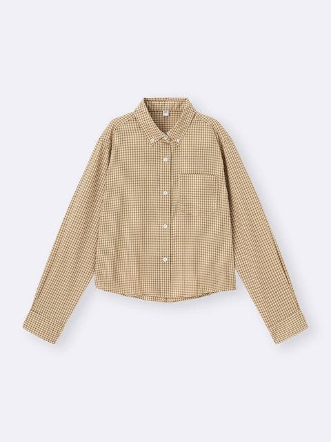GUのチェックショートシャツ