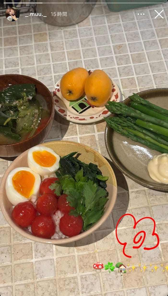 むくInstagramストーリーズより