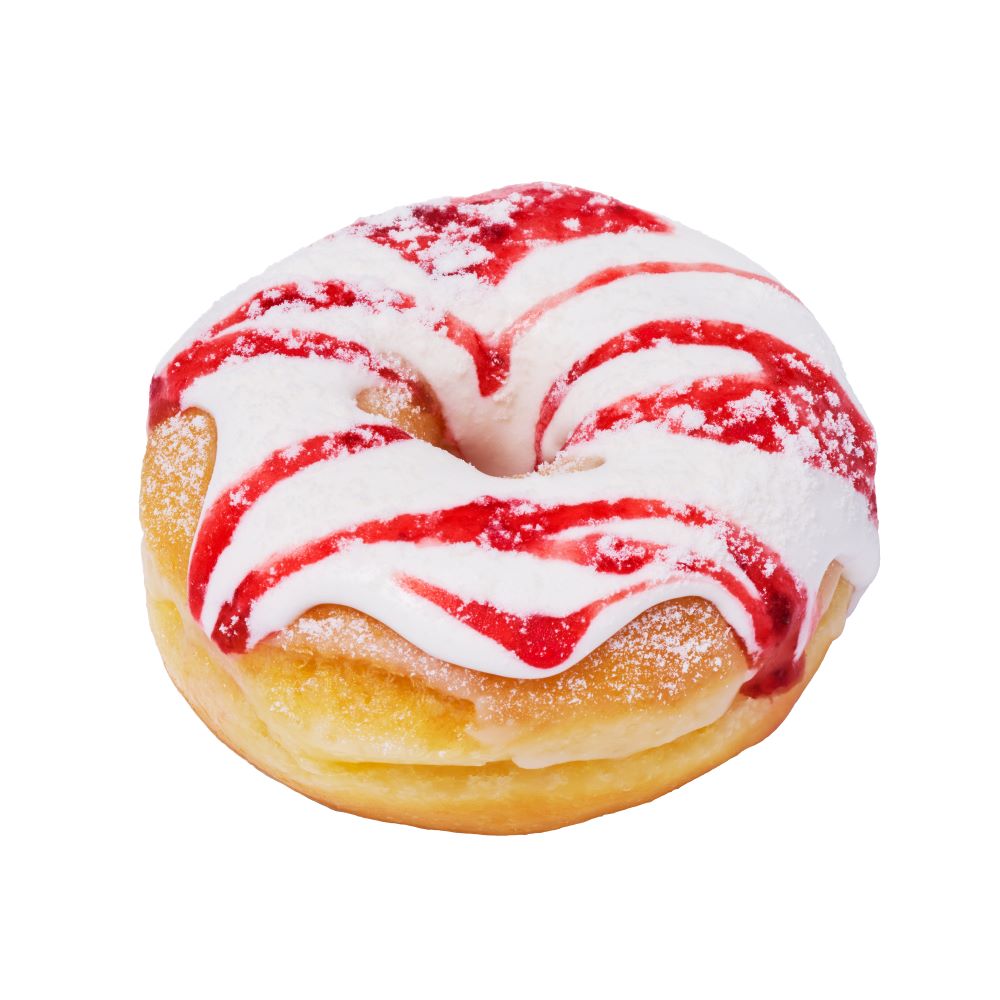 いちご杏仁 ドーナッツ350円／提供画像